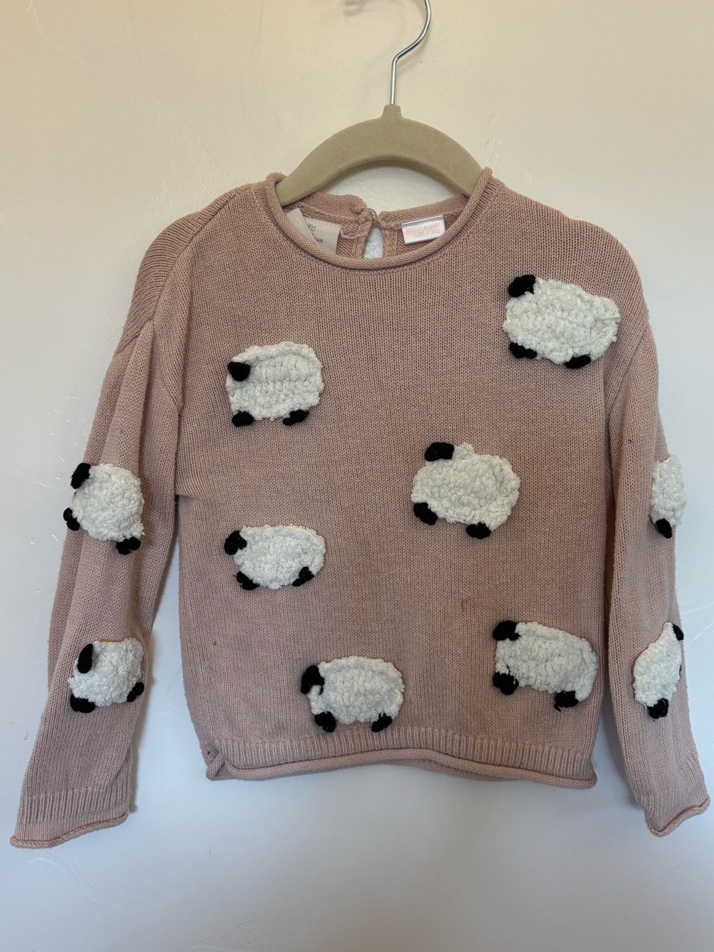 Zara Girls Sheep Appliqué Sweater | A10